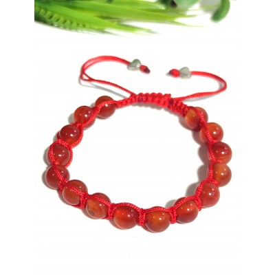 Браслет шамбала с сердоликом