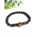 Браслет из тигрового глаза и лавы