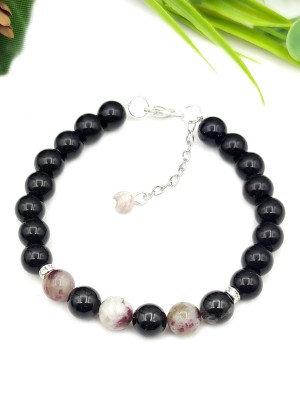 Браслет из турмалина и агата