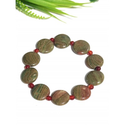 Браслет из яшмы и сердолика