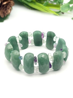 Браслет из зеленого авантюрина и флюорита