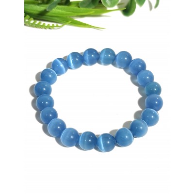 Браслет из голубого кошачьего глаза (синтетического)