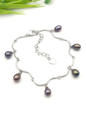 Браслет с синим (черным) жемчугом