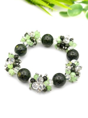 Браслет из змеевика и оникса