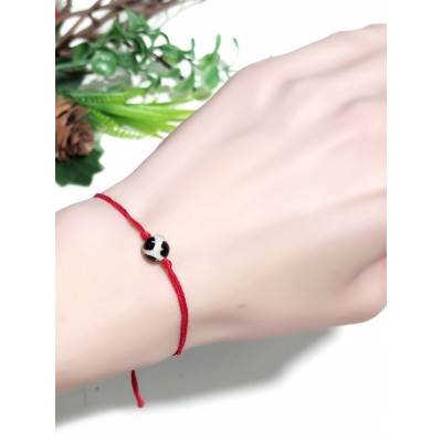 Браслет-оберег красная нить с бусиной Дзи