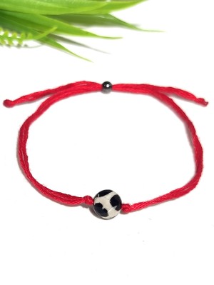 Браслет-оберег красная нить с бусиной Дзи