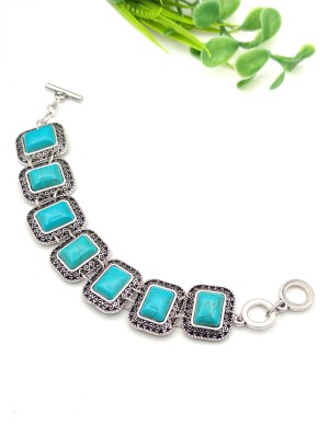 Браслет с говлитом (стилизация под бирюзу)