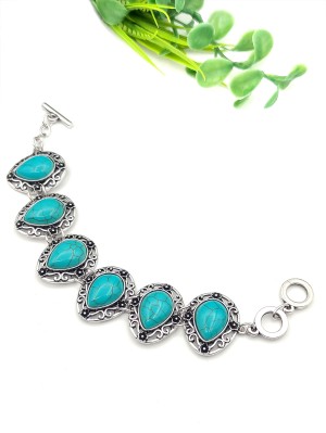 Браслет с говлитом (стилизация под бирюзу)