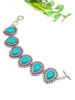 Браслет с говлитом (стилизация под бирюзу)