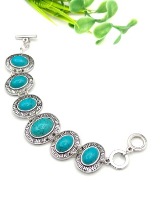 Браслет с говлитом (стилизация под бирюзу)