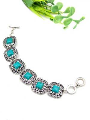 Браслет с говлитом (стилизация под бирюзу)