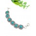 Браслет с говлитом (стилизация под бирюзу)