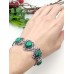 Браслет с малахитом (синтетическим)