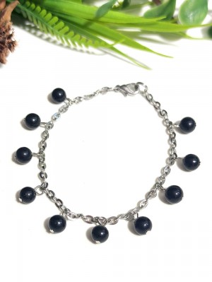 Браслет с черным агатом