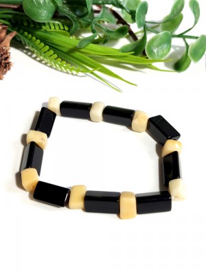 Браслет с ониксом и агатом