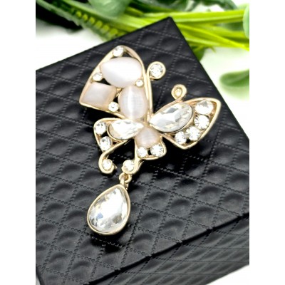 Брошь с фианитами