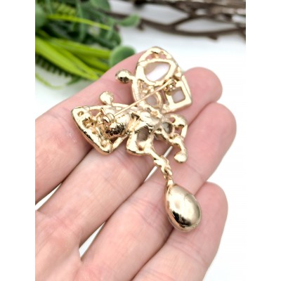 Брошь с фианитами