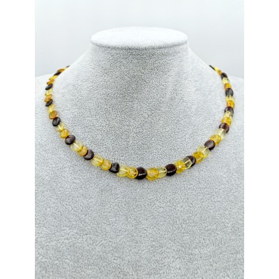 Бусы из коньячного, лимонного и медового янтаря