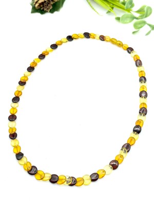 Бусы из коньячного, лимонного и медового янтаря