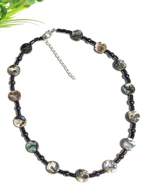 Бусы из халиотиса и гематита