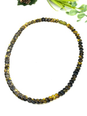 Бусы из зелёного янтаря (под заказ 2-3 дня)