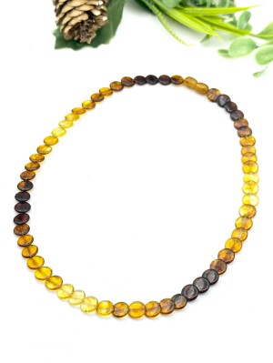 Бусы из коньячного, лимонного и медового янтаря