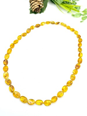 Бусы из медового янтаря