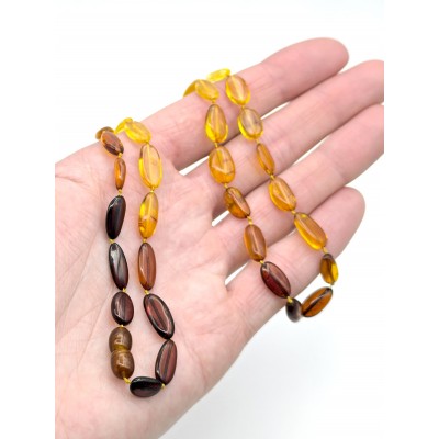 Бусы из лимонного, коньячного и медового янтаря