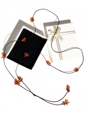 Бусы с янтарем 