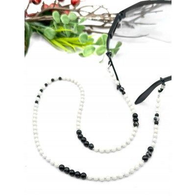 Цепочка для очков с агатом и ониксом