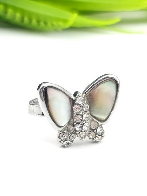 Кольцо Бабочка с перламутром
