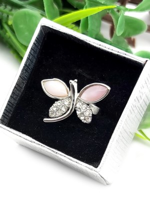 Кольцо Стрекоза с перламутром