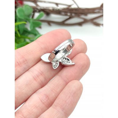 Кольцо Стрекоза с перламутром