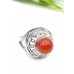 Кольцо посеребренное с сердоликом