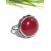 Кольцо посеребренное с вишневым агатом