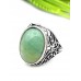 Кольцо посеребренное с зеленым авантюрином