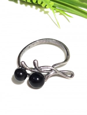 Кольцо посеребренное с агатом