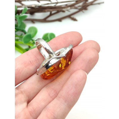 Кольцо с коньячным бернитом (сплав смол и янтаря)