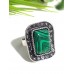 Кольцо с малахитом (синтетическим)