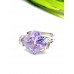 Кольцо с сиреневым фианитом