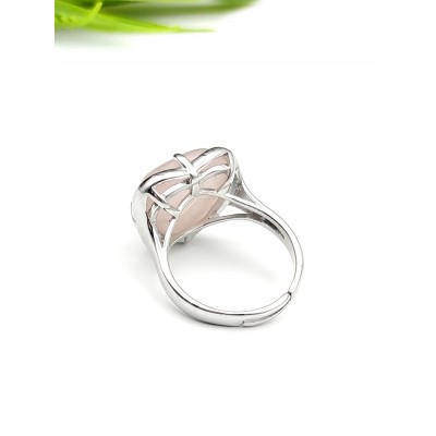 Кольцо с розовым кварцем Кольцо с розовым кварцем
