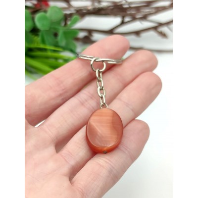 Брелок с оранжевым кошачьим глазом