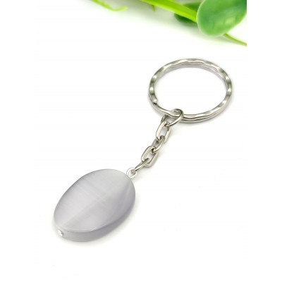 Брелок с серым кошачьим глазом