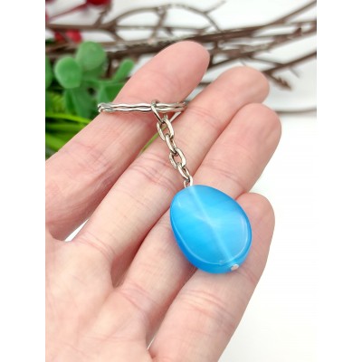 Брелок с голубым кошачьим глазом