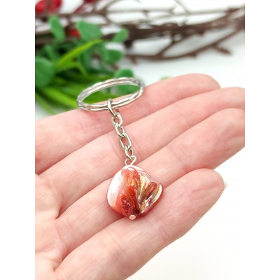 Брелок с оранжевым перламутром