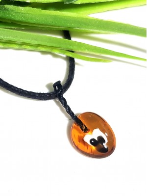 Подвеска Мышка из коньячного янтаря