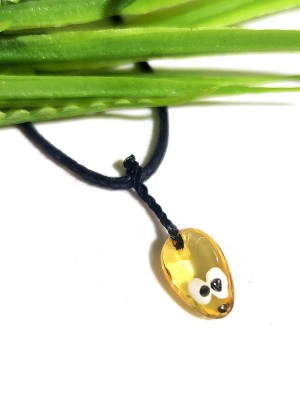 Подвеска Мышка из лимонного янтаря