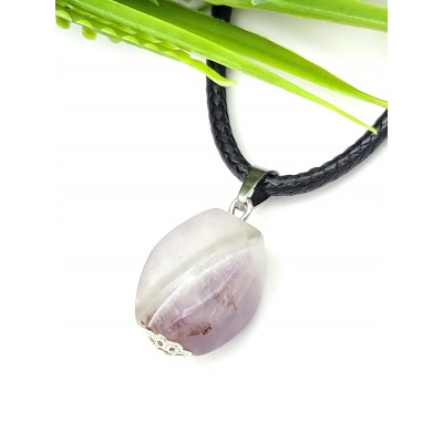 Подвеска из аметиста и горного хрусталя