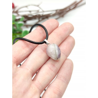 Подвеска из аметиста и горного хрусталя