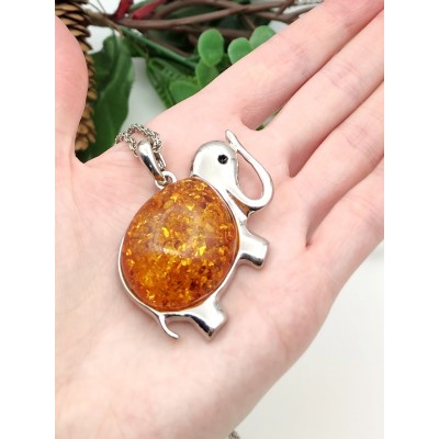 Подвеска Слон с бернитом (сплав смол и янтаря)